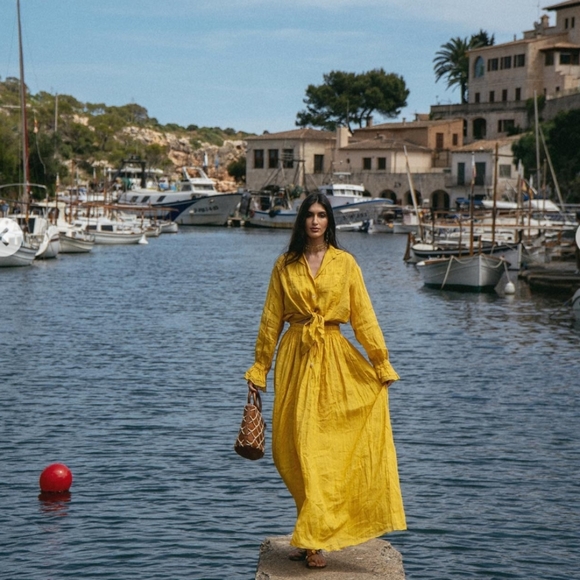 ZARA * Set Maxi Long  Ramie Boho Skirt and Knotted Shirt - Picture 9 of 16